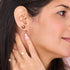 Chocolat | Argent sterling .925 | Boucles d'Oreilles Sirène Verre